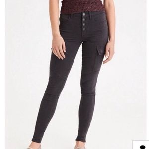 AE High Waisted  Button Fly Jeggings